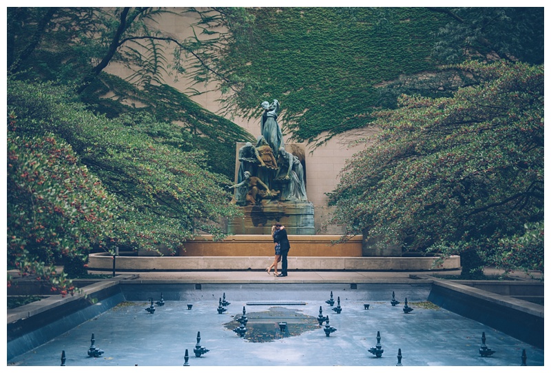 Art Institute of Chicago Lincoln Park Engagement Session Wedding Photographer