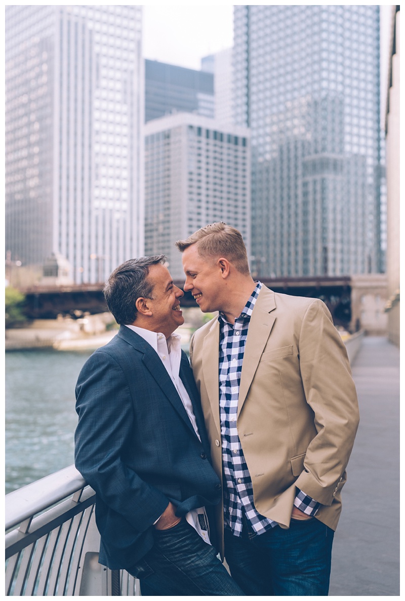 Chicago Riverwalk Same-Sex Engagement Session