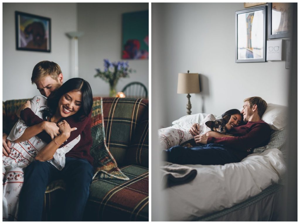 Romantic Chicago Home Engagement Session