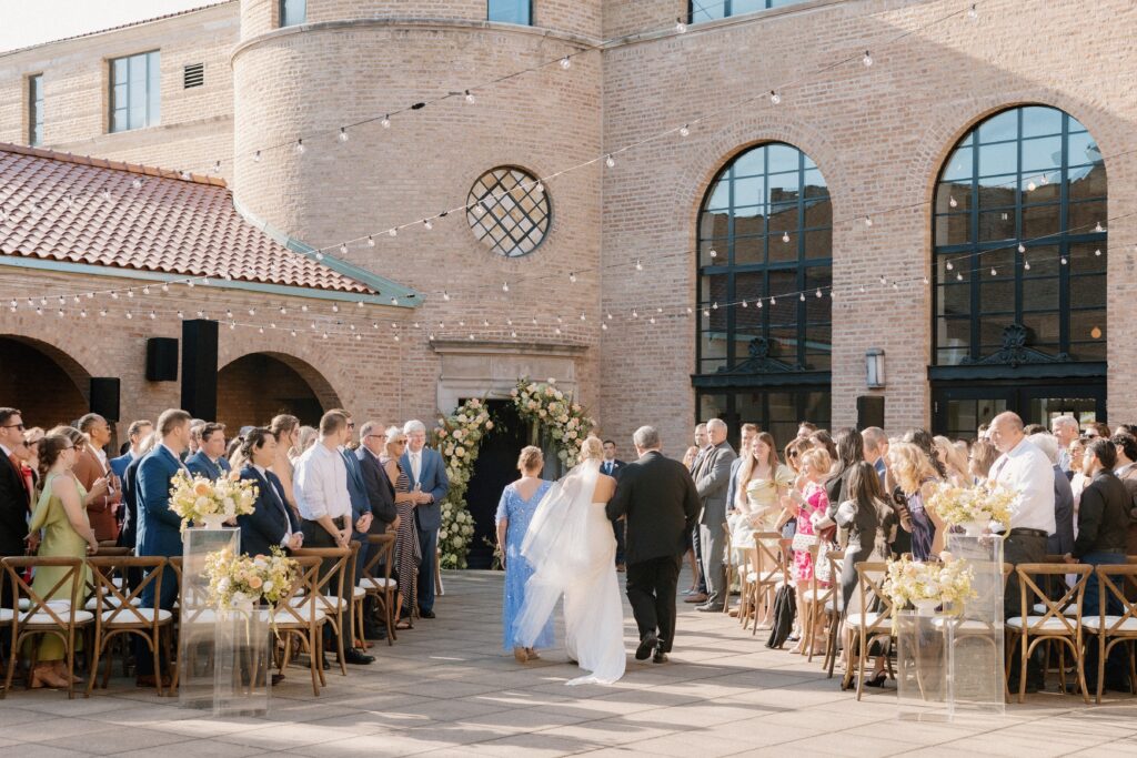 Chicago wedding ceremony at Revel Motor Row